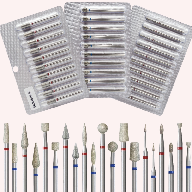 Power Tools Total - 10Pcs/set Diamond Nail Drill Bit Set