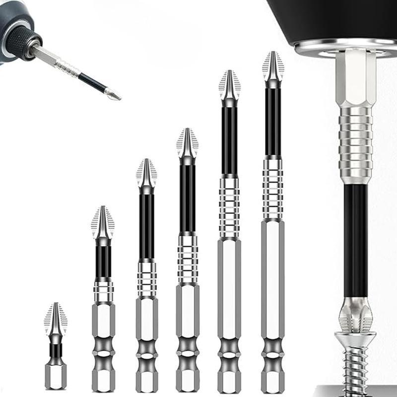 Power Tools Hand Tools - 6Pcs Strong Magnetic Screwdriver Bit Set