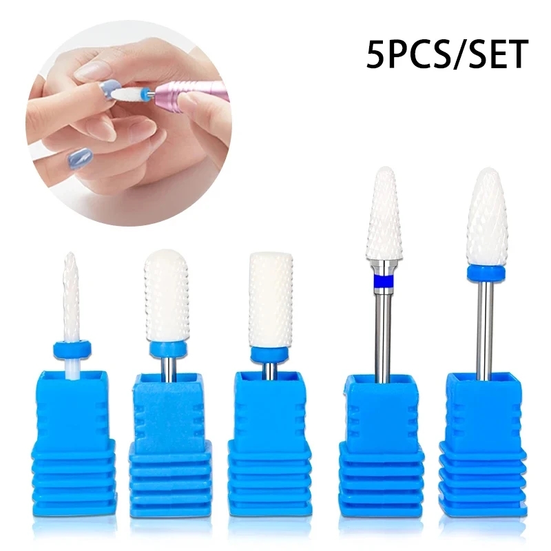 Power Tools Total - 5 PCS/Set Ceramic Nail Drill Bits