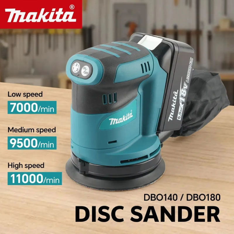 Random Orbital Sander - Makita DBO180Z 18V Brushless Cordless Disc