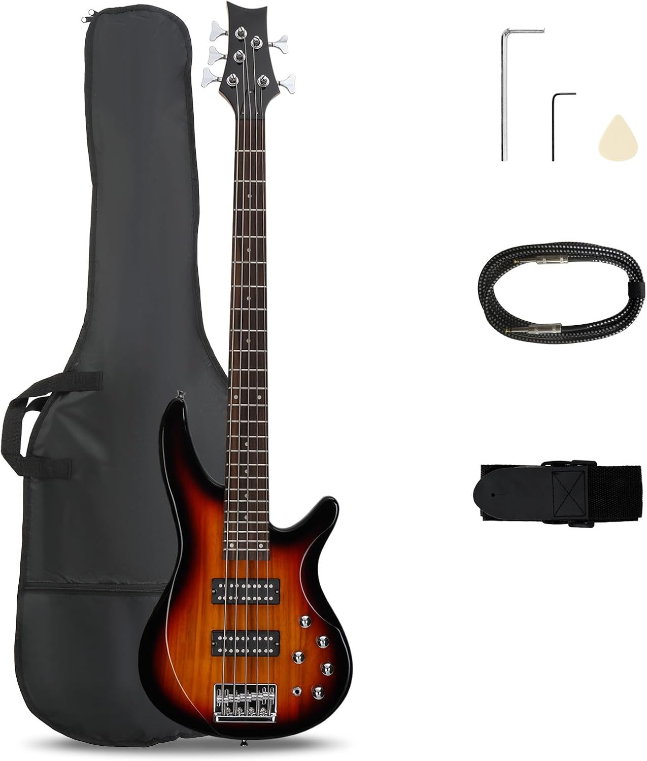 Power Tools Total - 5-String Electric Bass Guitar, Full Size