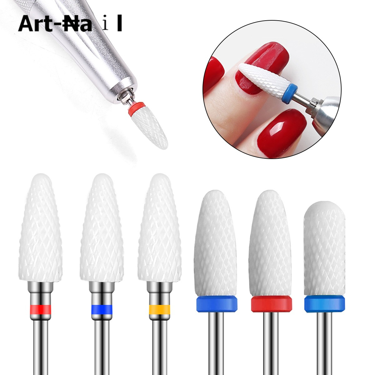 Power Tools Total - 6Pcs/Set Ceramic Carbide Tungsten Nail Drill