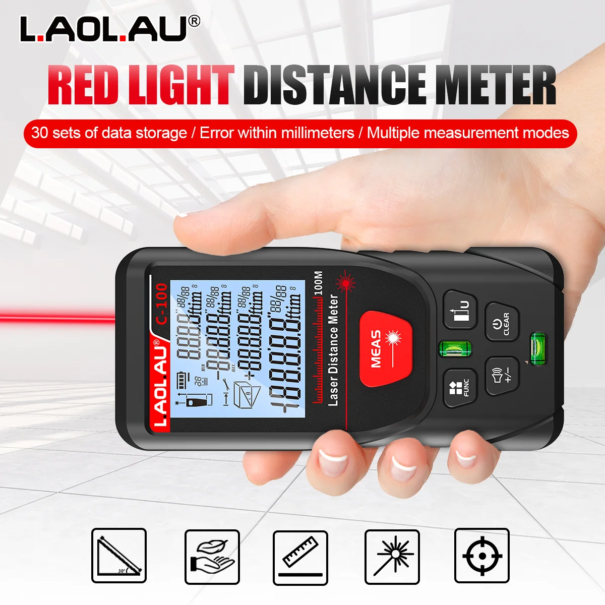 LAOLAU Digital Laser Range Fin - Power Tools Green ulasan dan harga