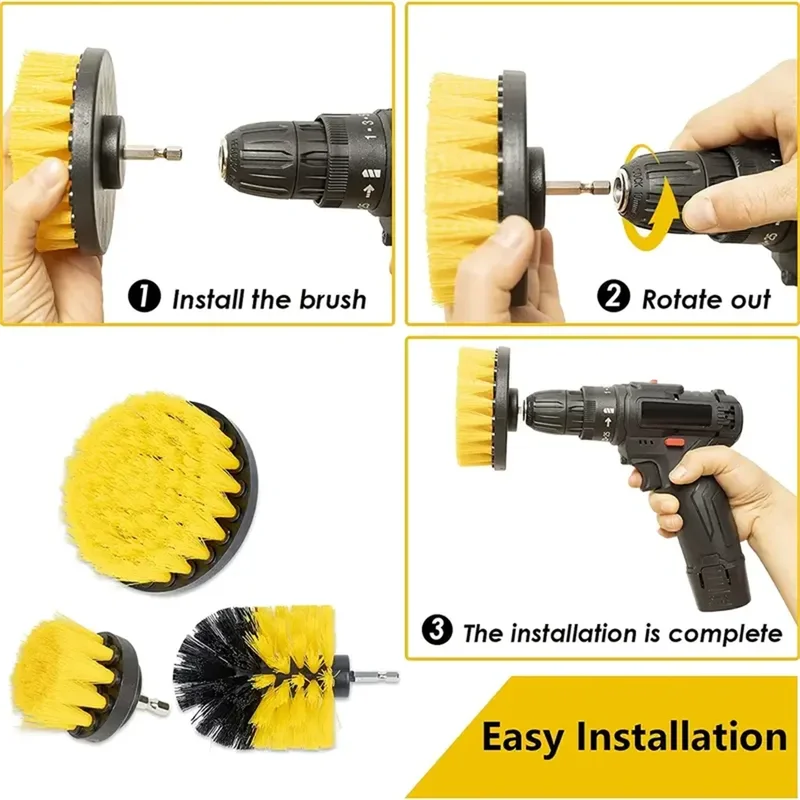 3 pcs/set drill brush set powe - Power Tools Tool Box ulasan dan harga