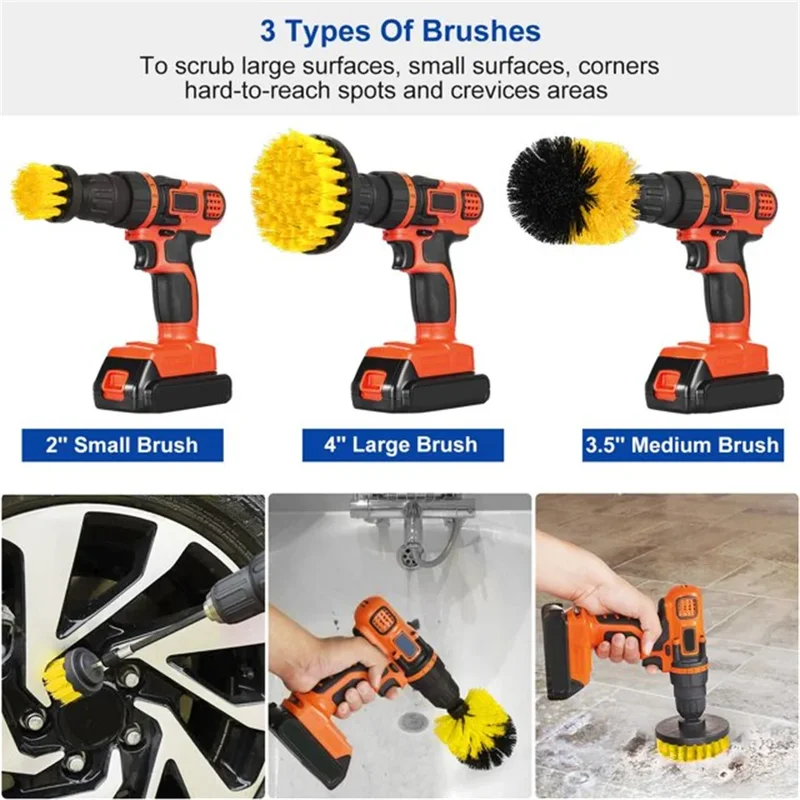 3 pcs/set drill brush set powe - Power Tools Tool Box ulasan dan harga