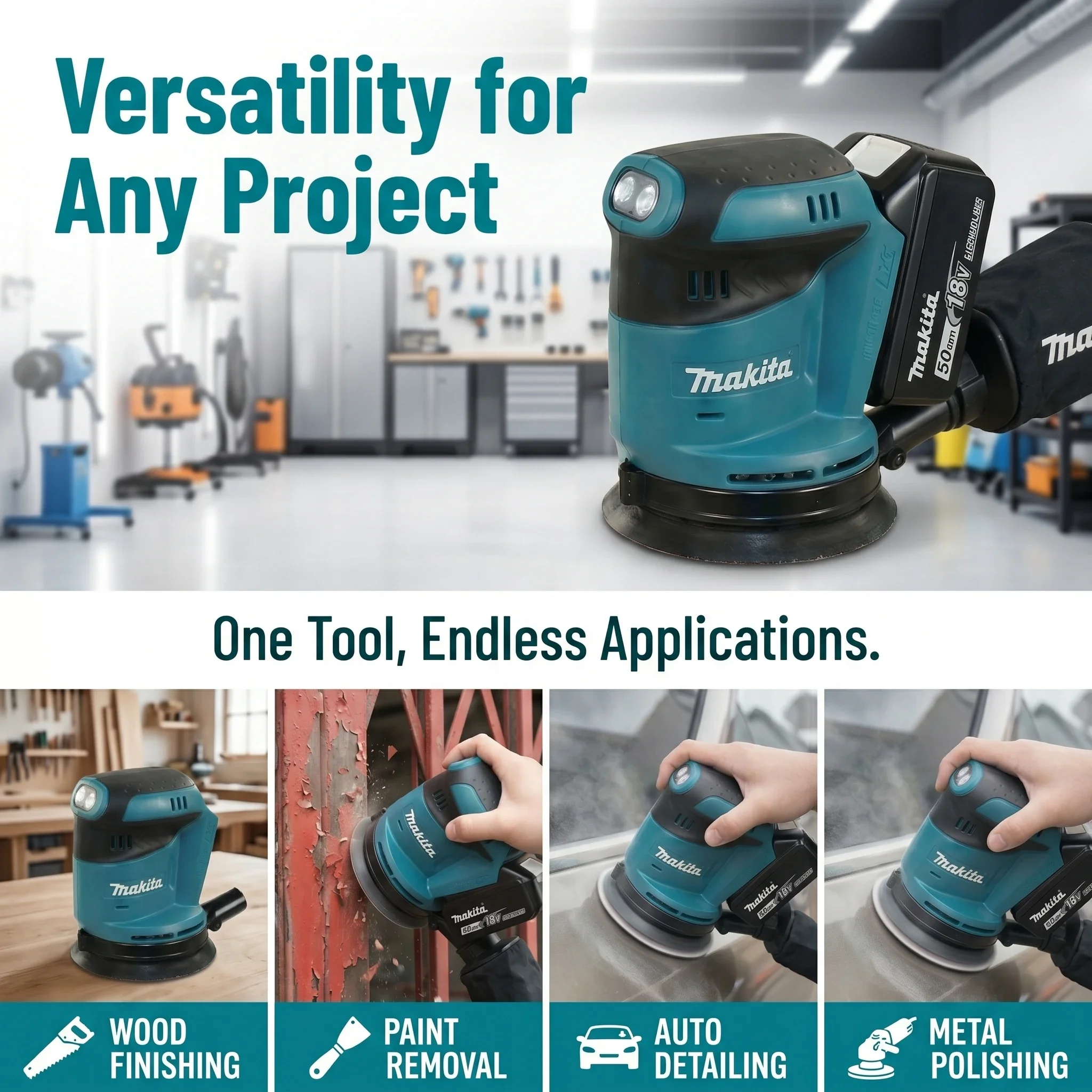 Makita DBO180Z 18V Brushless C - Random Orbital Sander ulasan dan harga