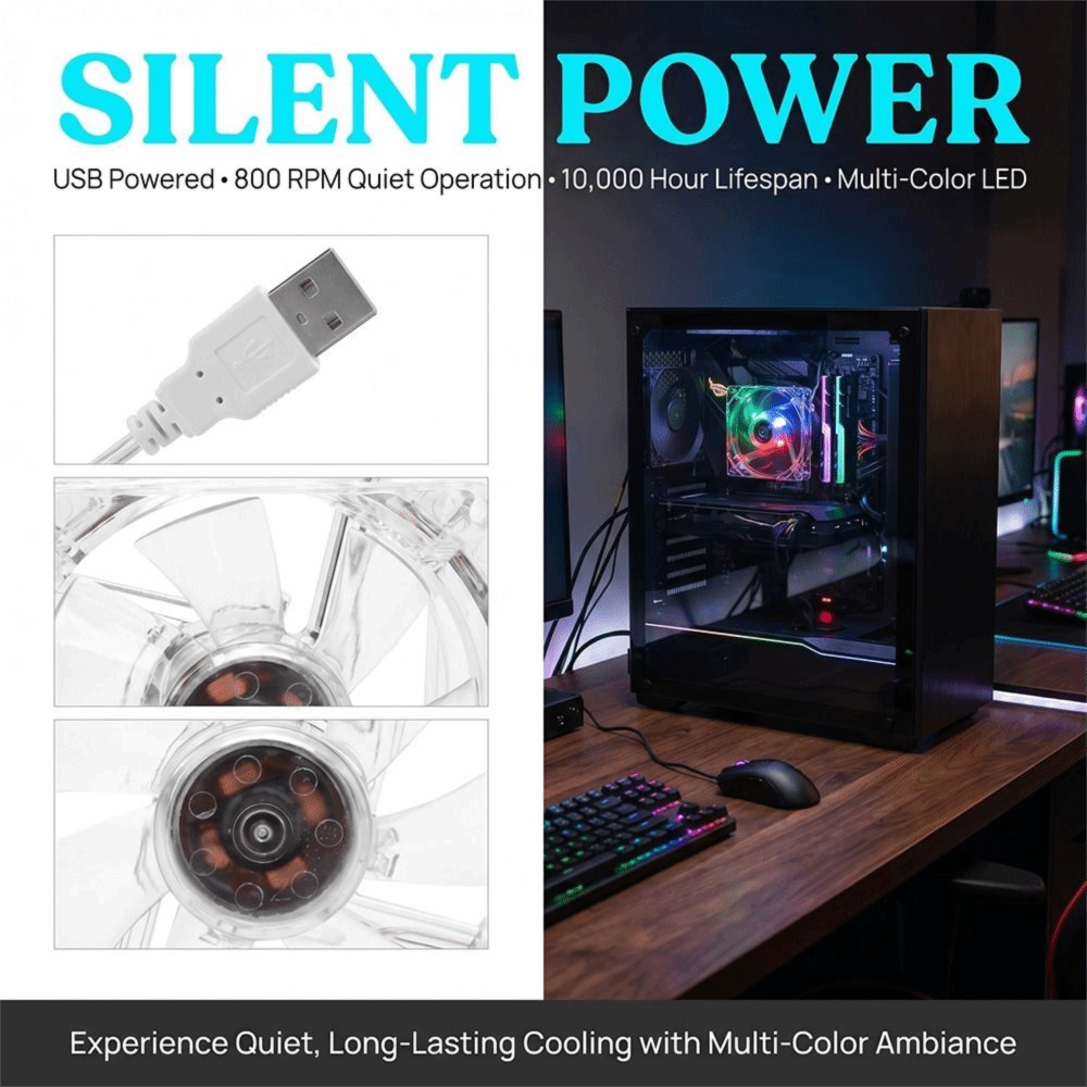 8cm Size USB Cooling Fan LED L - Power Tools Tool Box ulasan dan harga