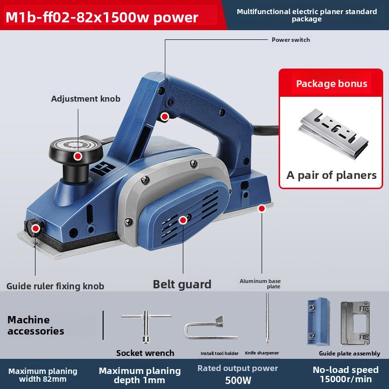 500W Electric Planer Portable  - Planer Handheld Electric ulasan dan harga